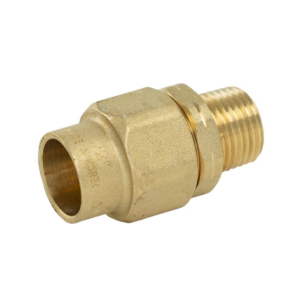 HOME-FLEX 12 in. CSST x 12 in. MIPT Brass Male Adapter 11-436-005