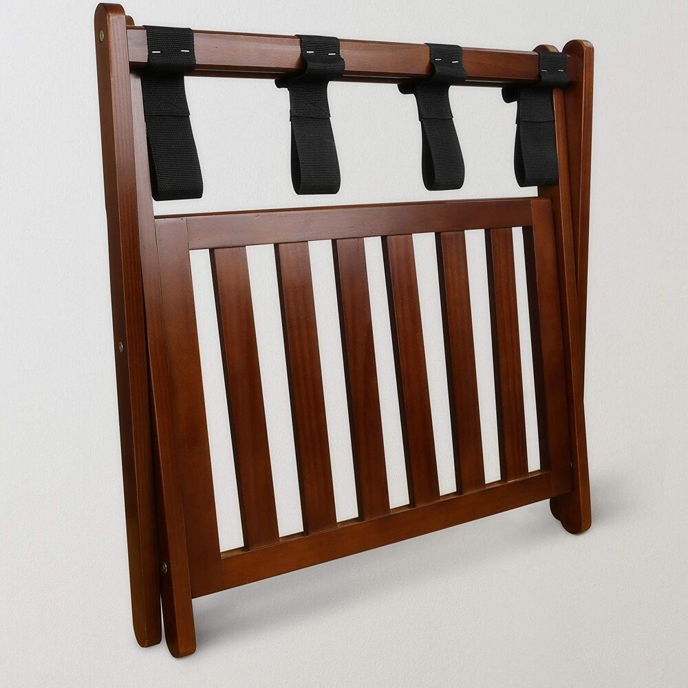 Stony Edge Luggage Rack Suitcase Stand for Guest Room with Shelf