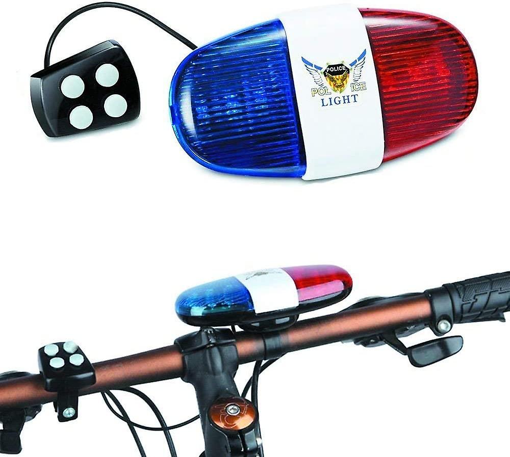 Kids Bike Police Sound Light Electronic Horn Bike Led Light， Christmas Birthday Gift New Year Present For Your Children (batteries Not Included)