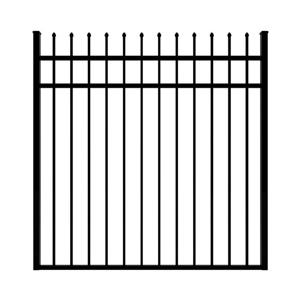 FORGERIGHT Osprey 5 ft. W x 5 ft. H Black Aluminum Fence Gate 882314