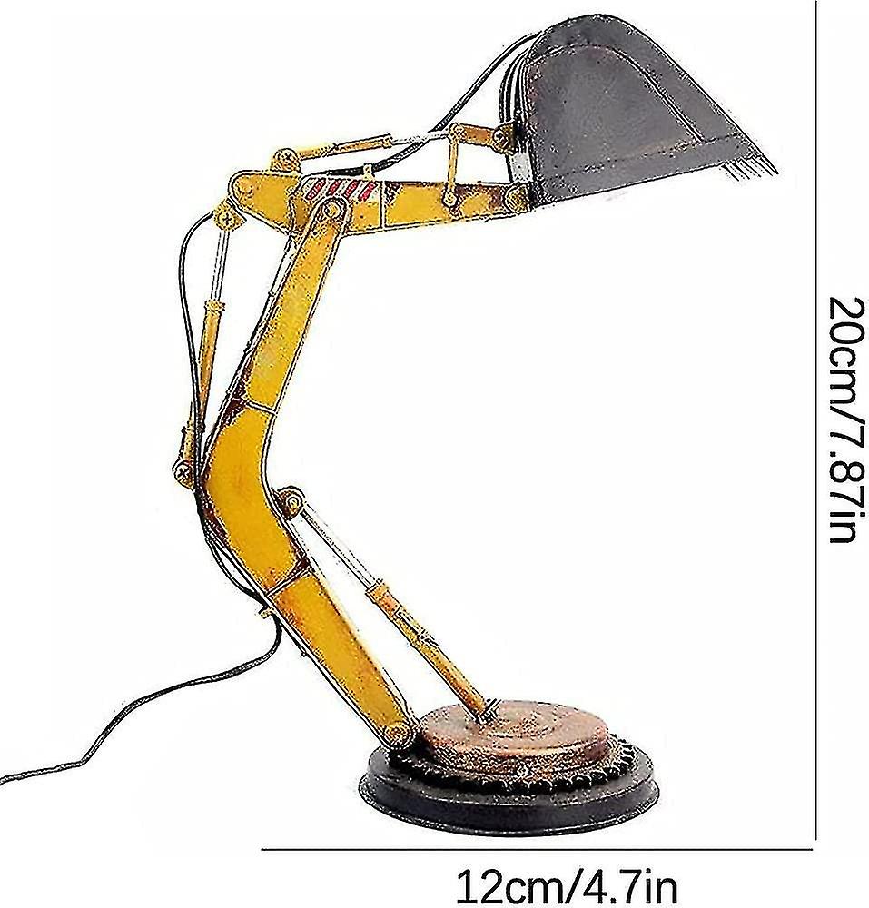 Digger Desk Lamp Movable Table Lamp Led - Unique Excavator Desk Lamp Decoration， Industrial Style Ex