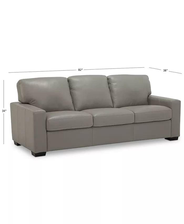 Furniture Ennia 82 Leather Queen Sleeper Sofa