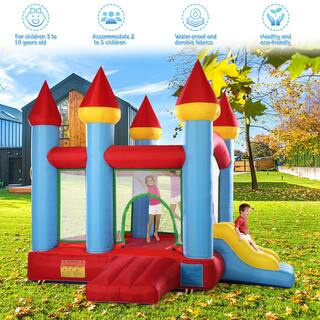 TOBBI Inflatable Jumping Castle Bounce House Blow Up Kids Bouncer Playhouse with Slide TH17M0543