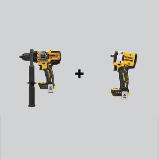 DW 20V MAX Brushless Cordless 12 in. Hammer DrillDriver and ATOMIC Cordless Brushless 38 in. Impact Wrench (Tools-Only) DCD999BWDCF923B