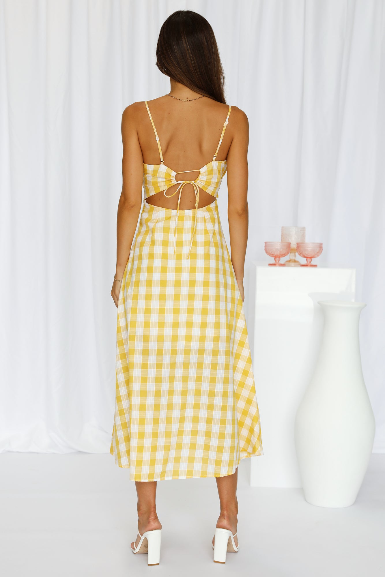 Life Is Beauty Midi Dress Lemon