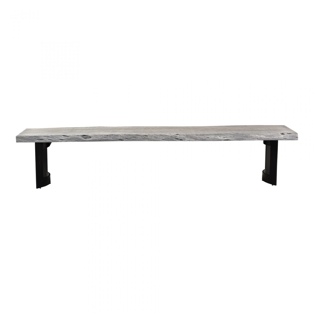 Aurelle Home Bennett Rustic Farmhouse Live Edge Bench