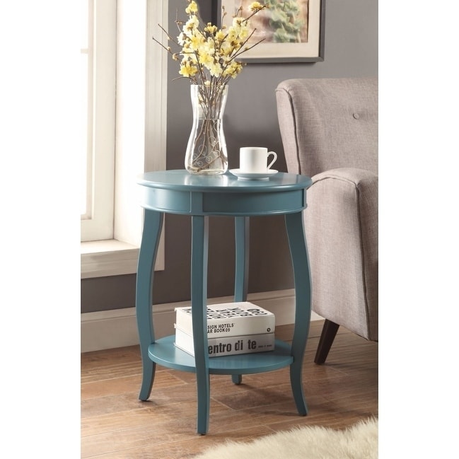 Affiable Side Table， Teal Blue