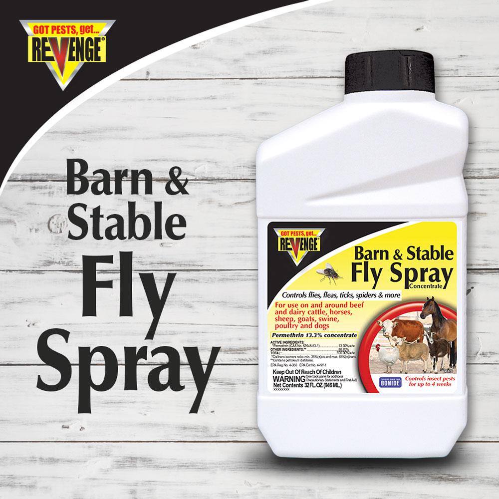 Revenge Revenge Barn and Stable Fly Spray 32 oz. Concentrate Long Lasting Insecticide for Flea and Tick Control 46178