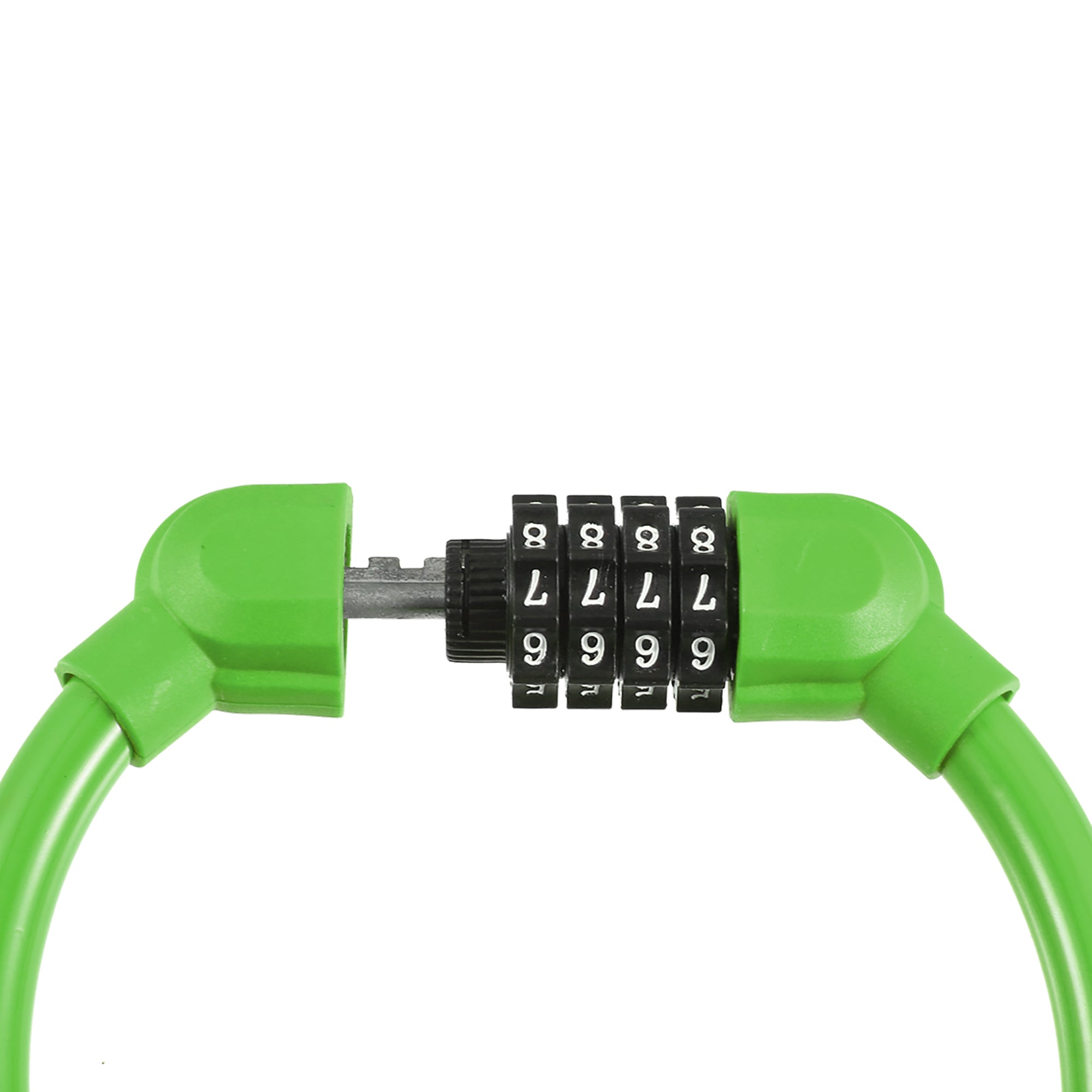 45cmx12mm Bicycle Locks Cable Portable 4 Digit Security Resettable Combination Bicycle Cable Lock Green