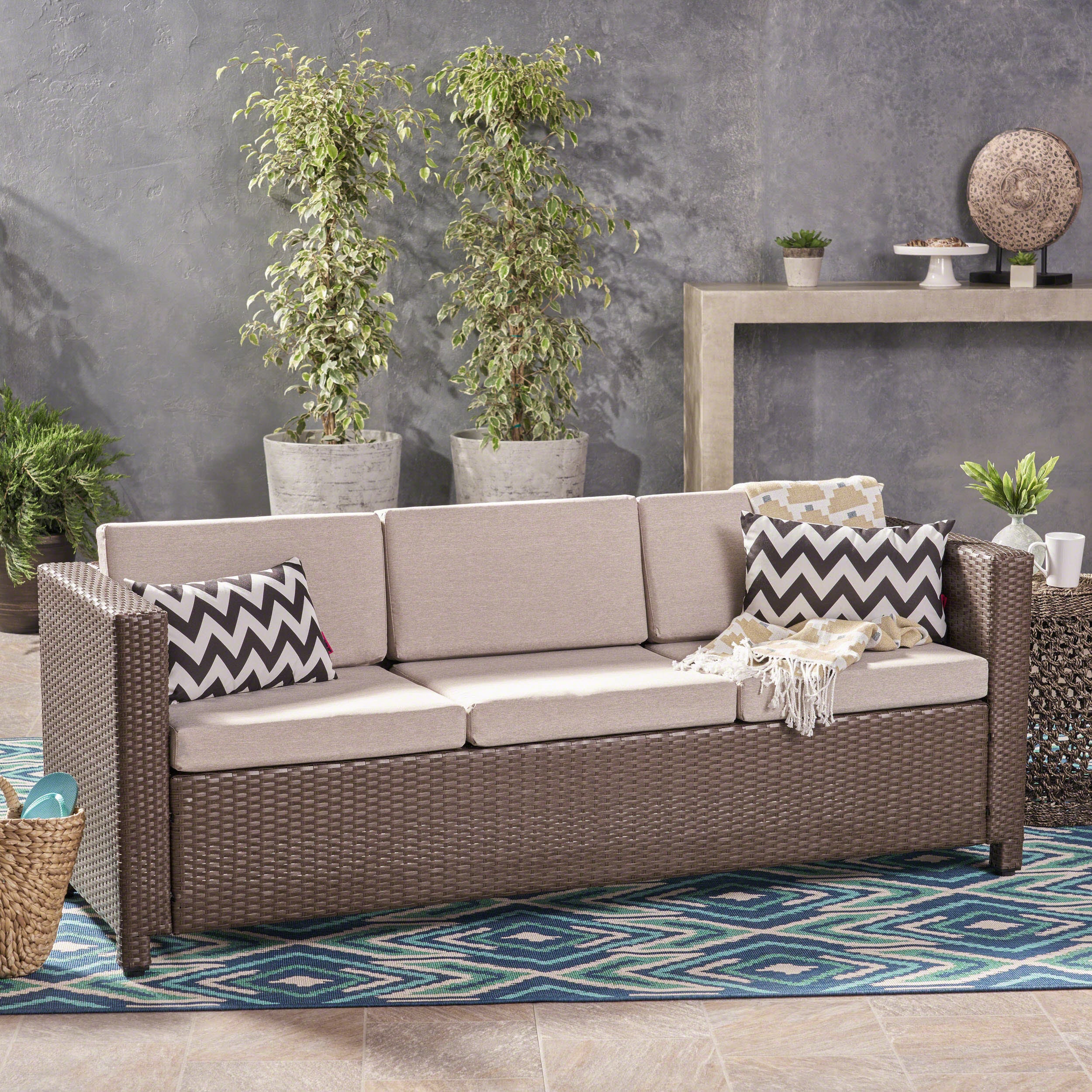 Cony Outdoor Wicker 3 Seater Sofa