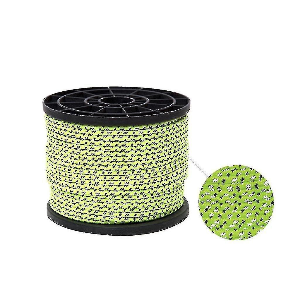 50m Reflective Tent Rope Outdoor Sport Camping Clothesline Paracord Canopy(1pcs， Green)