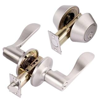 TOLEDO Double Cylinder Satin Nickel Handle Combo Set CV1501JAUS15