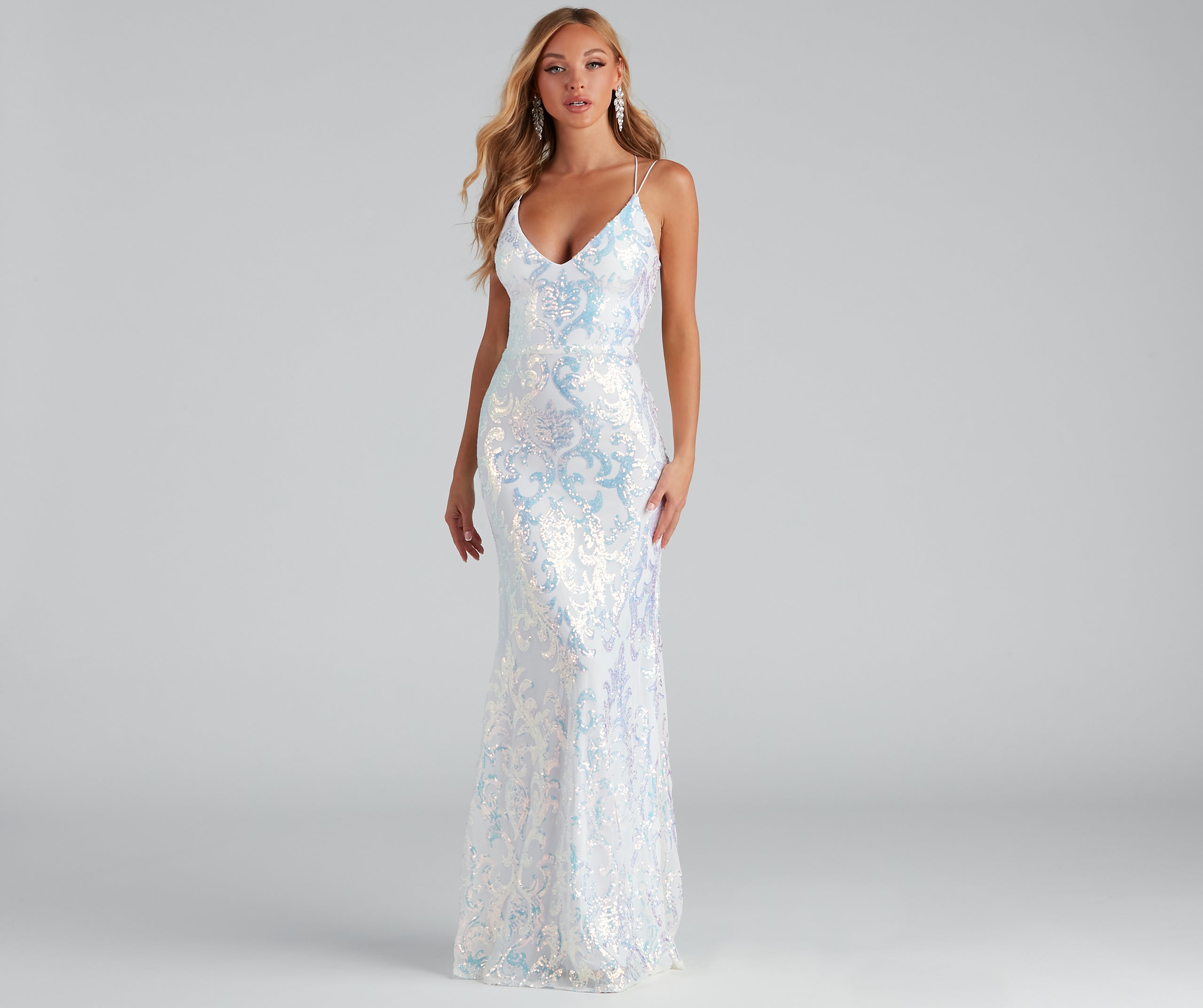 Lila Formal Open-Back Sequin Mermaid Dress