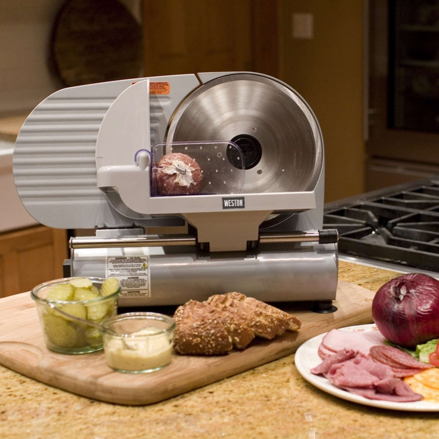 Weston Silver 1 speed Meat Slicer 9 in.