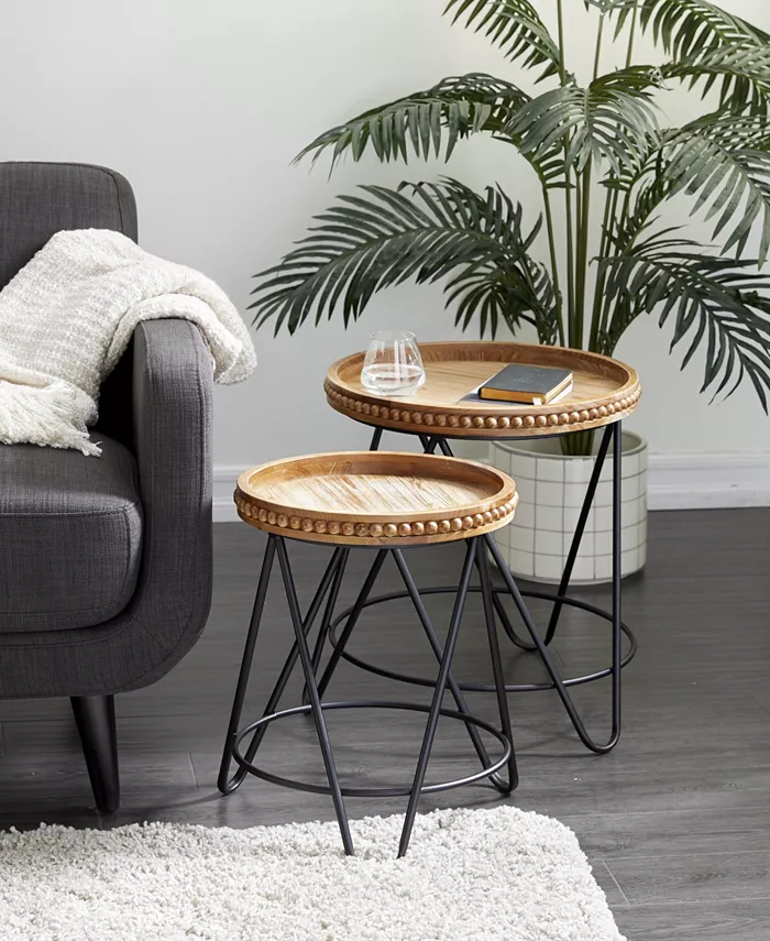 Rosemary Lane Modern Accent Table Set of 2