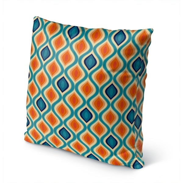 YE ORANGE AND BLUE Indoor|Outdoor Pillow By Kavka Designs - 18X18