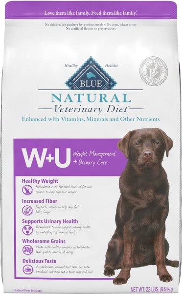 Blue Buffalo Natural Veterinary Diet W+U Weight Management + Urinary Care Dry Dog Food