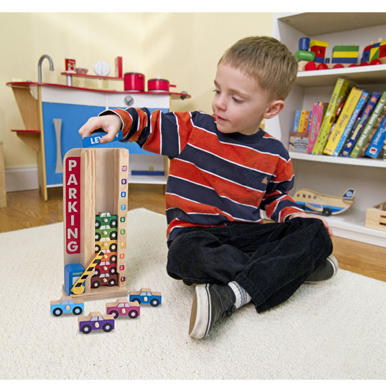 Melissa & Doug: Wooden Stack & Count Parking Garage