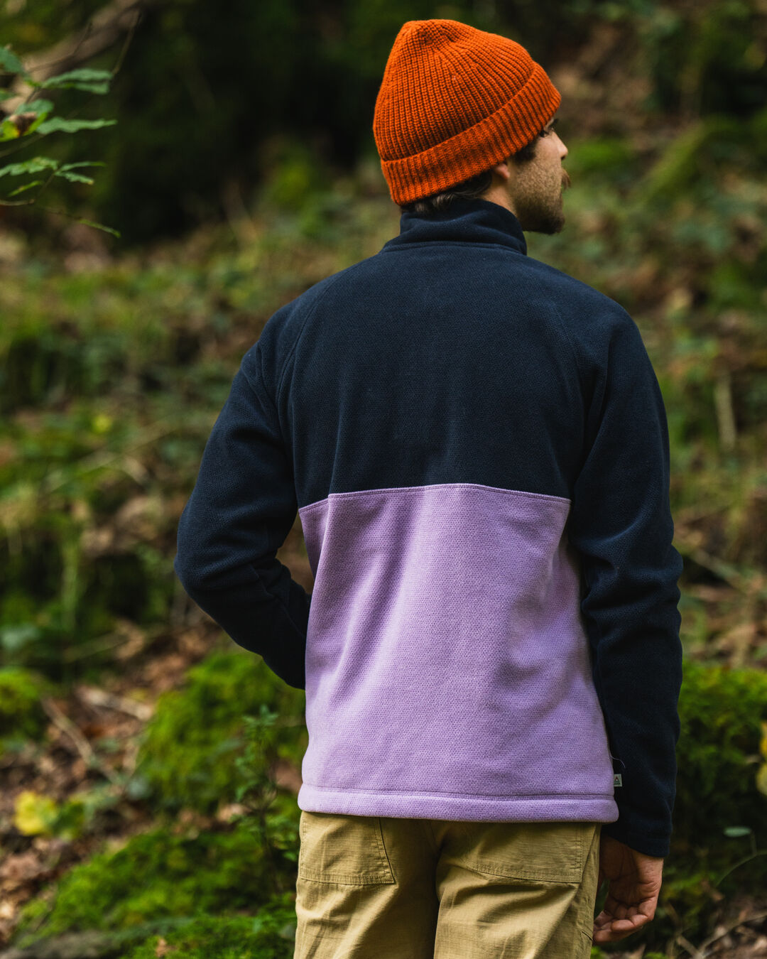 Highland Recycled Polartec® Fleece - Lilac/ Deep Navy