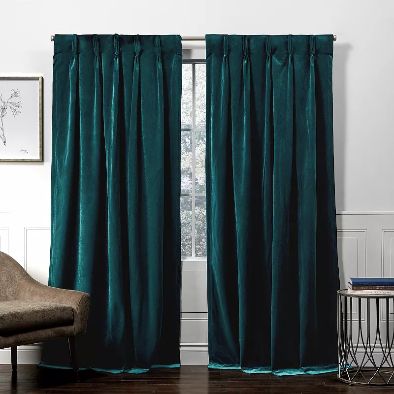 Exclusive Home 2-pack Velvet Heavyweight Hidden Tab Top Window Curtains