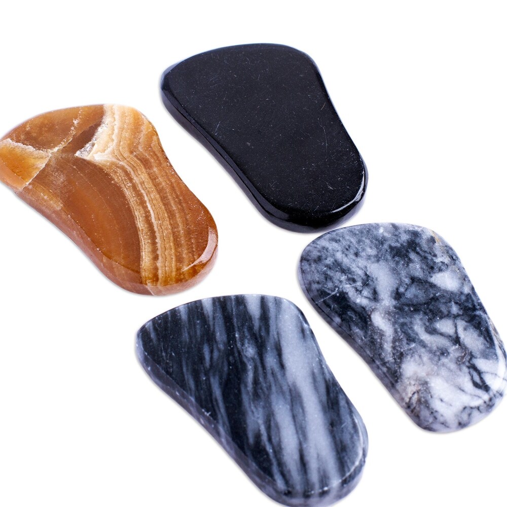 Novica Handmade Stability Amulet Stress Relieving Stones (Pair)