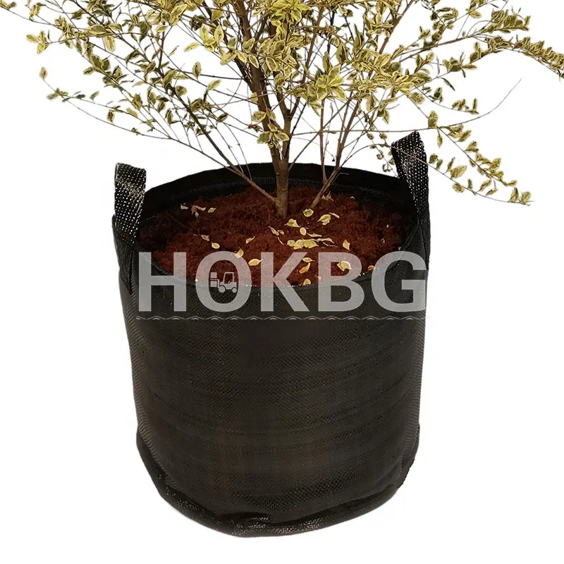 HOKBG 50 Litres Polypropylene woven aeration planters outdoor indoor decoration grow bag Farm Garden nursery grow bag