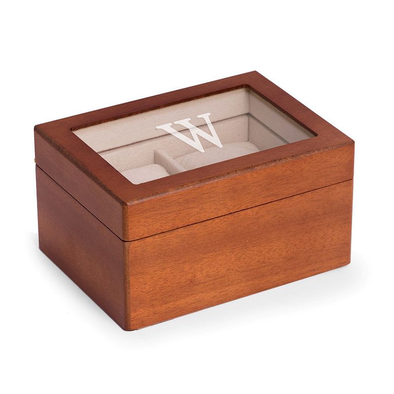 Bey-Berk Initial Monogram Two Watch Box