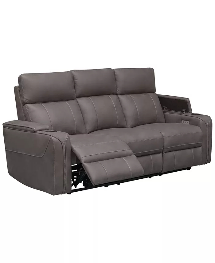 Abbyson Living Avenger 85.8 Fabric with Dropdown Table Power Reclining Sofa