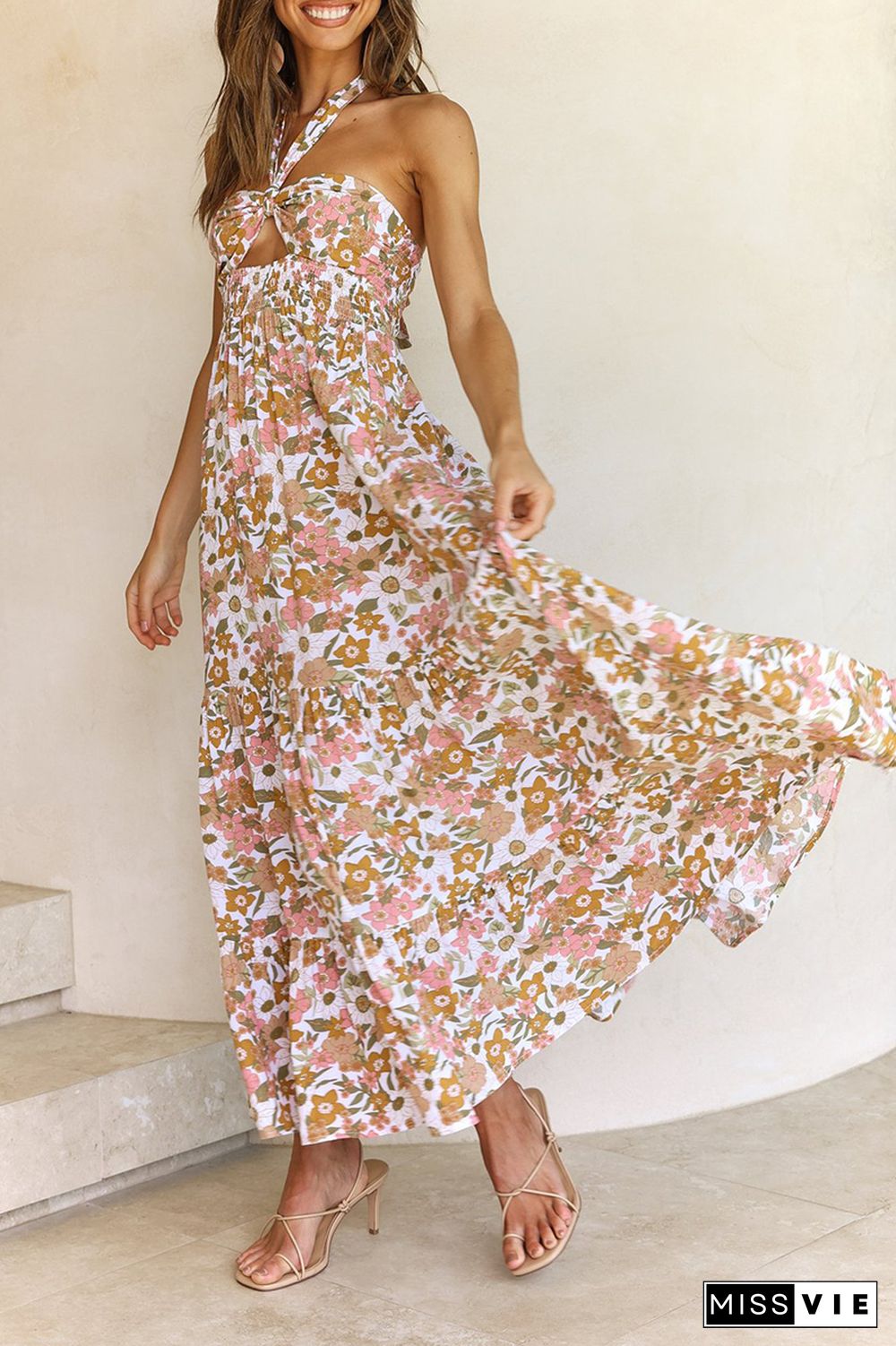 Move This Way Dress Halter Neck Maxi Dress