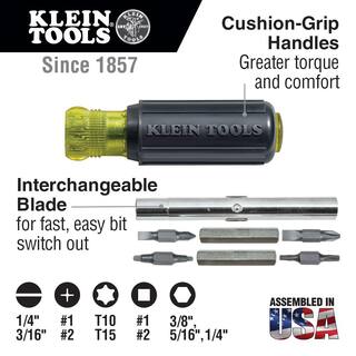 Klein Tools 2-Piece 12-Volt-1000-Volt AC Dual Range Non-Contact Voltage Tester and Multi-Bit Screwdriver Tool Set M2O41265KIT