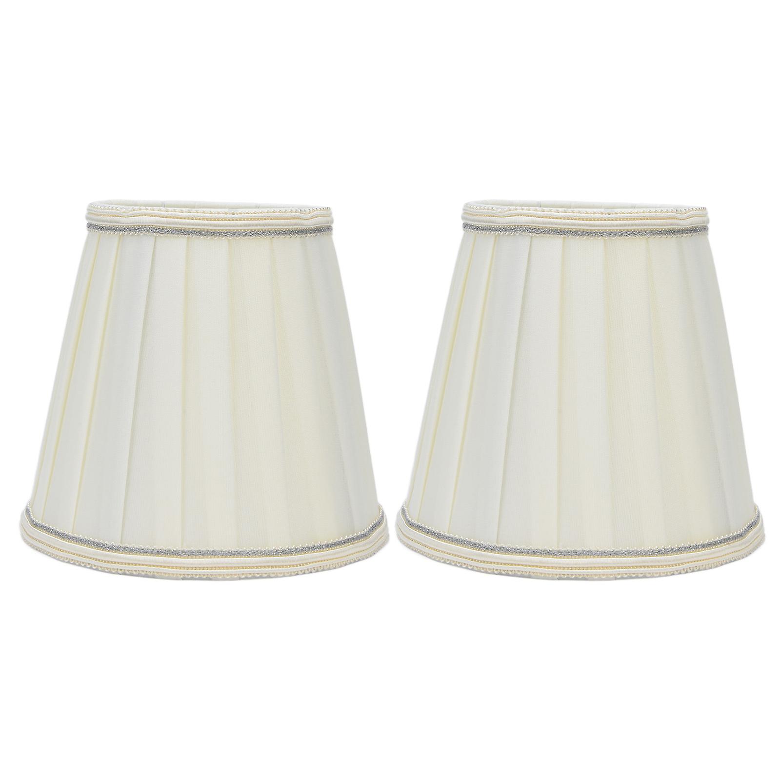 2 Pcs Double Small Lamp Shade Clip On Bulb Comfortable Material Barrel Fabric Lampshade For Table Chandelier Wall Lamppx33