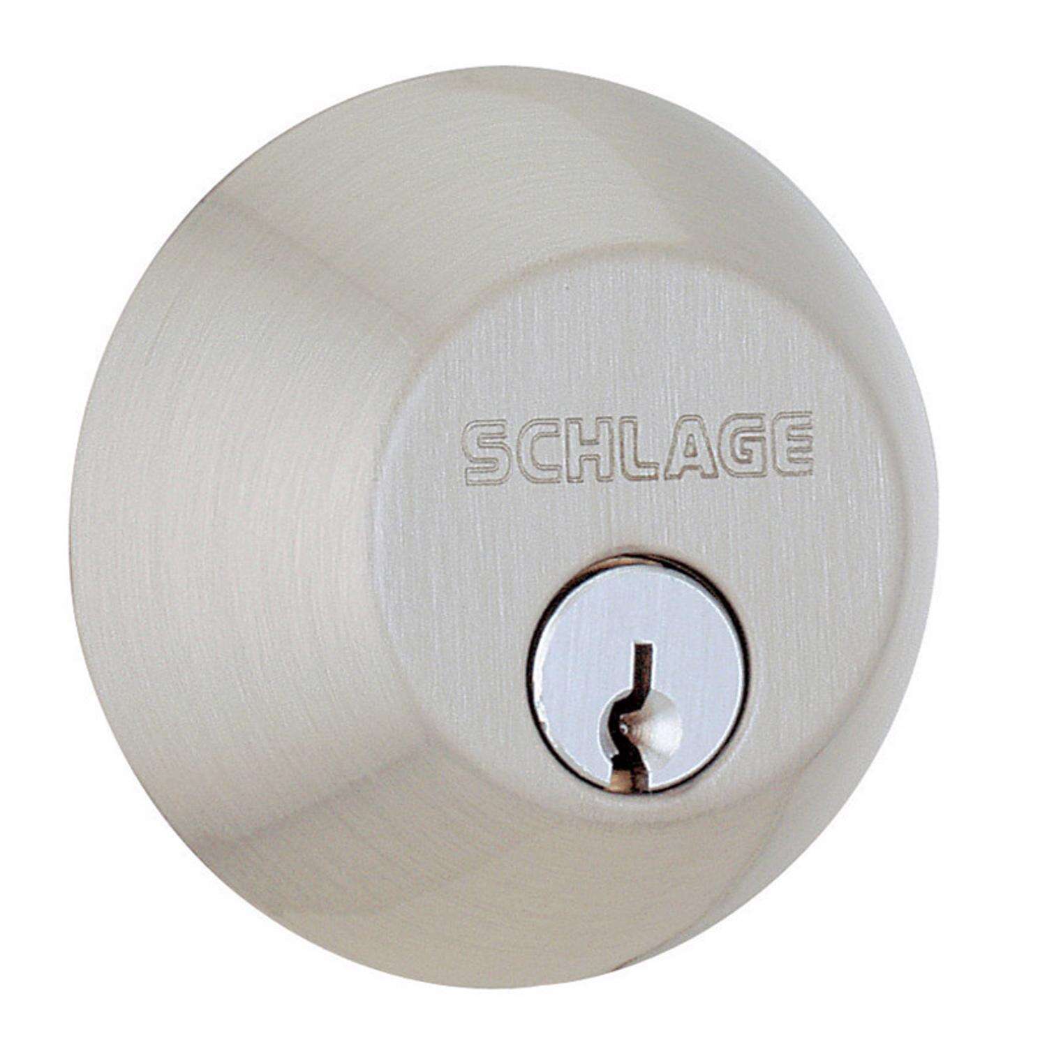 Schlage Satin Nickel Zinc Single Cylinder Deadbolt