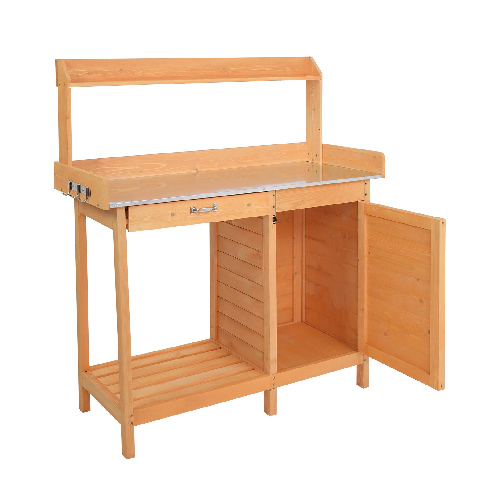 Kmowoo Garden Workbench With Drawers And Cabinets