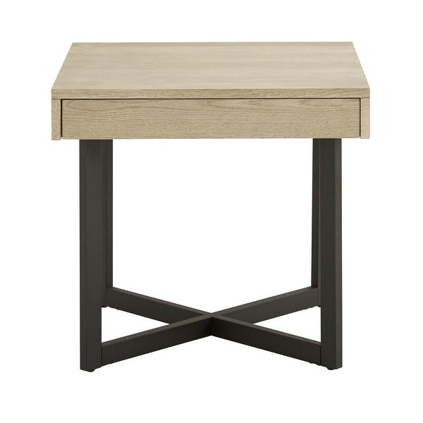 Eldersley Wood Finish End Table with One Drawer by iNSPIRE Q Modern