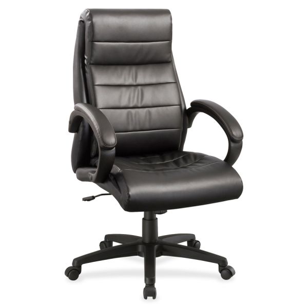 Lorell Deluxe High-back Leather Chair