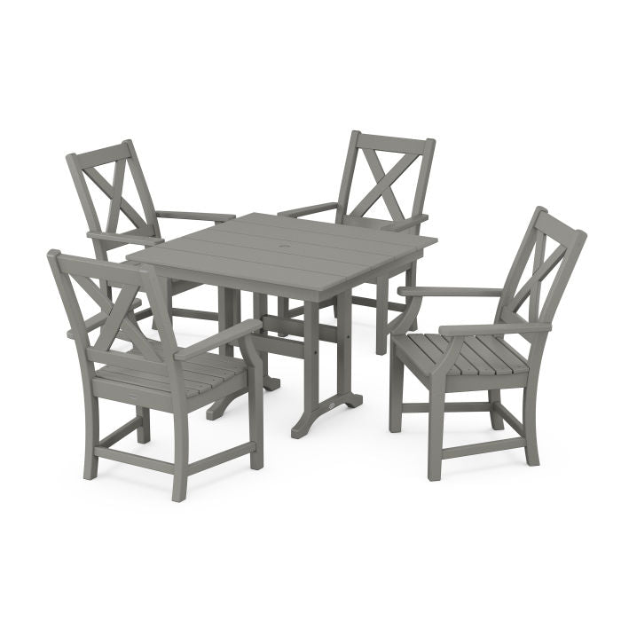 Polywood Braxton 5-Piece Farmhouse Dining Set PWS1135-1