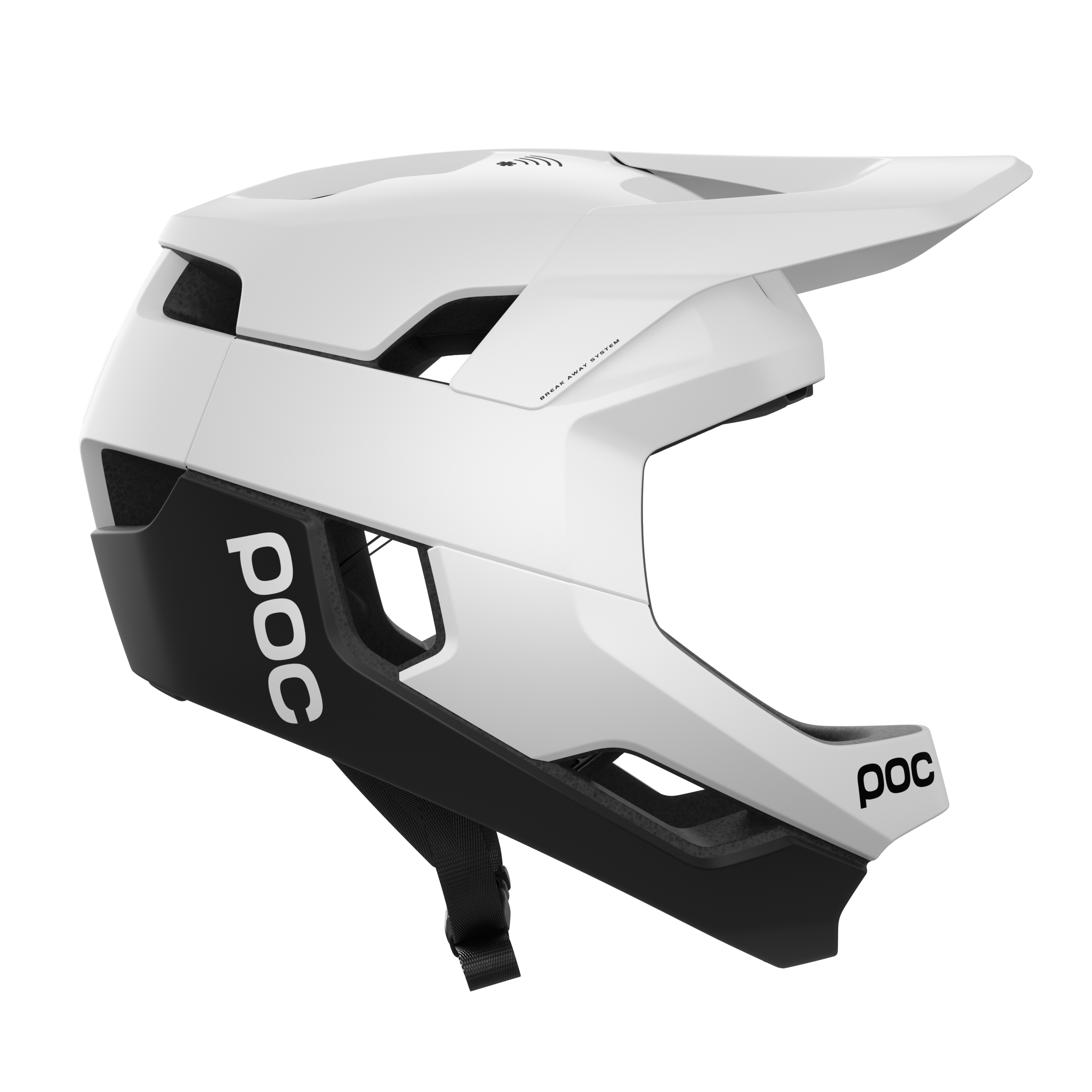 POC Otocon Race MIPS Full Face Helmet - Hydrogen White-Uranium Black Matt