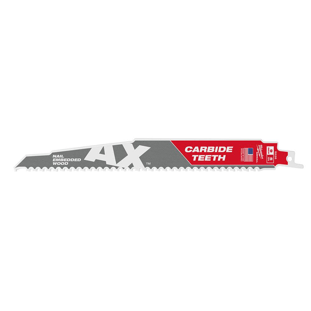 Milwaukee 95 TPI The AX(TM) with Carbide Teeth SAWZALL(R) Blade 25PK 48-00-8526 from Milwaukee