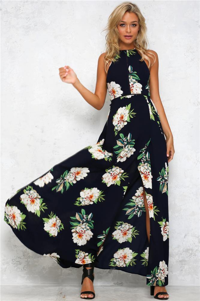 Heart To Heart Maxi Dress Navy