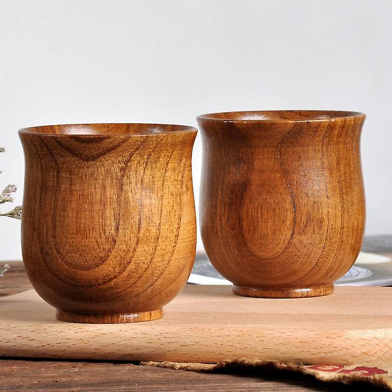 Natural Wooden Big Belly Cups Simple Handmade Spruce Wood Cups Beer Tea Coffee Milk Water Cup Healthy Drinkware Supplies