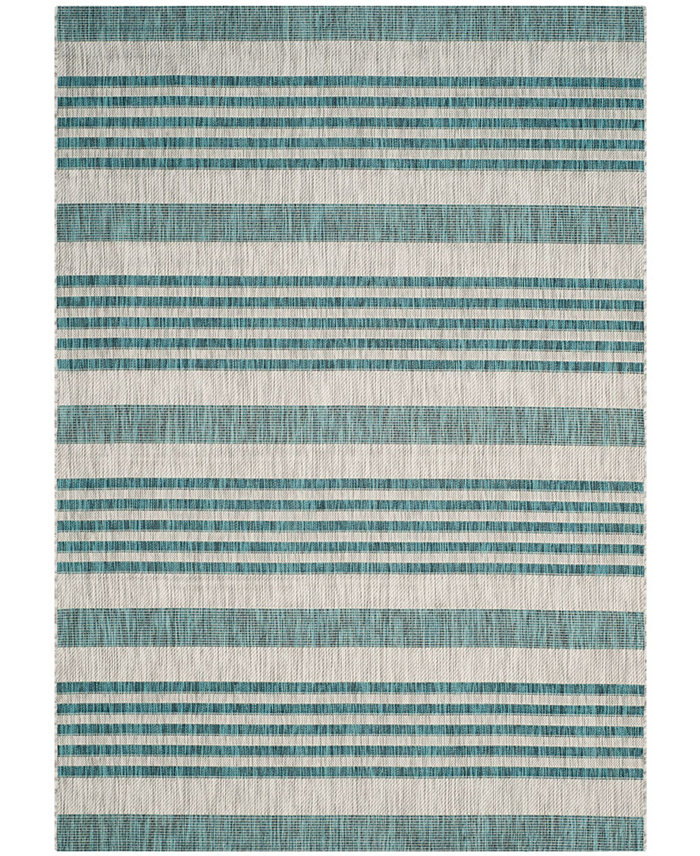 Safavieh Courtyard CY8062 Gray and Blue 6'7 x 6'7 Square Outdoor Area Rug