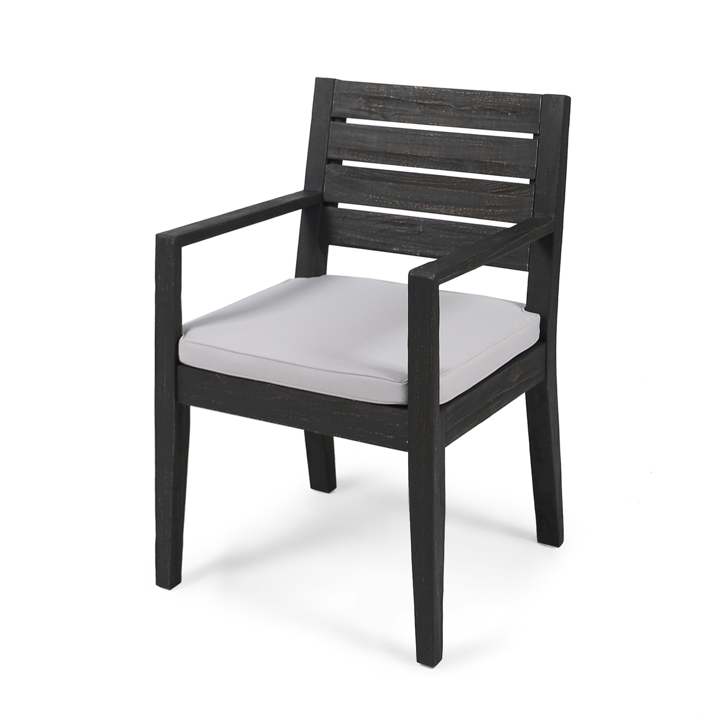 Eric Outdoor Acacia Wood Dining Chairs