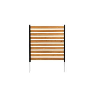 Enclo Privacy Screens Charleston 3.5 ft. x 3.2 ft. Cedar Decorative Wood Slat Screen Panel EC18009