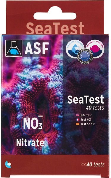 ASF SeaTest NO3- (Nitrate) Fish Aquarium Water Test Kit， 40 count