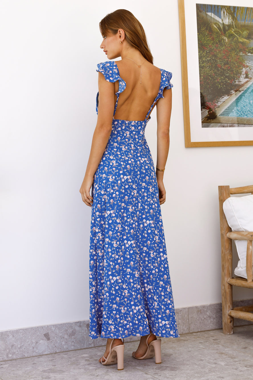 HELLO MOLLY Beach Breeze Maxi Dress Blue