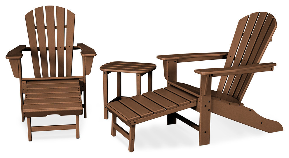 Polywood Palm Coast Ultimate Adirondack 3 Piece Set   Transitional   Outdoor Lounge Sets   by POLYWOOD  Houzz