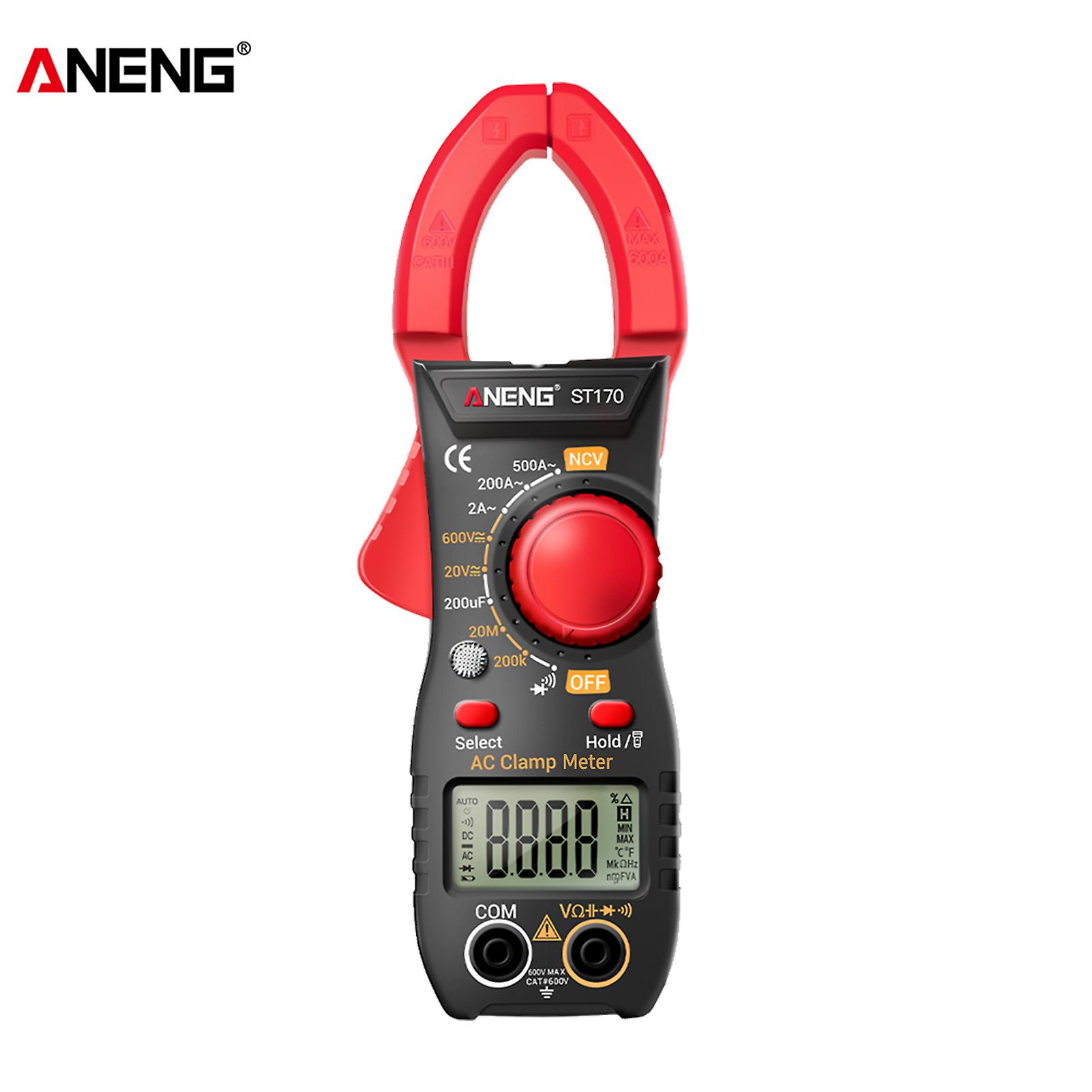 Aneng St170 Smart Clamp Meter 1999 Counts Auto-ranging Digital Multimeter Lcd Screen Ac Dc Voltage Ac Current Tester Led Flashlight Ncv Induction Volt