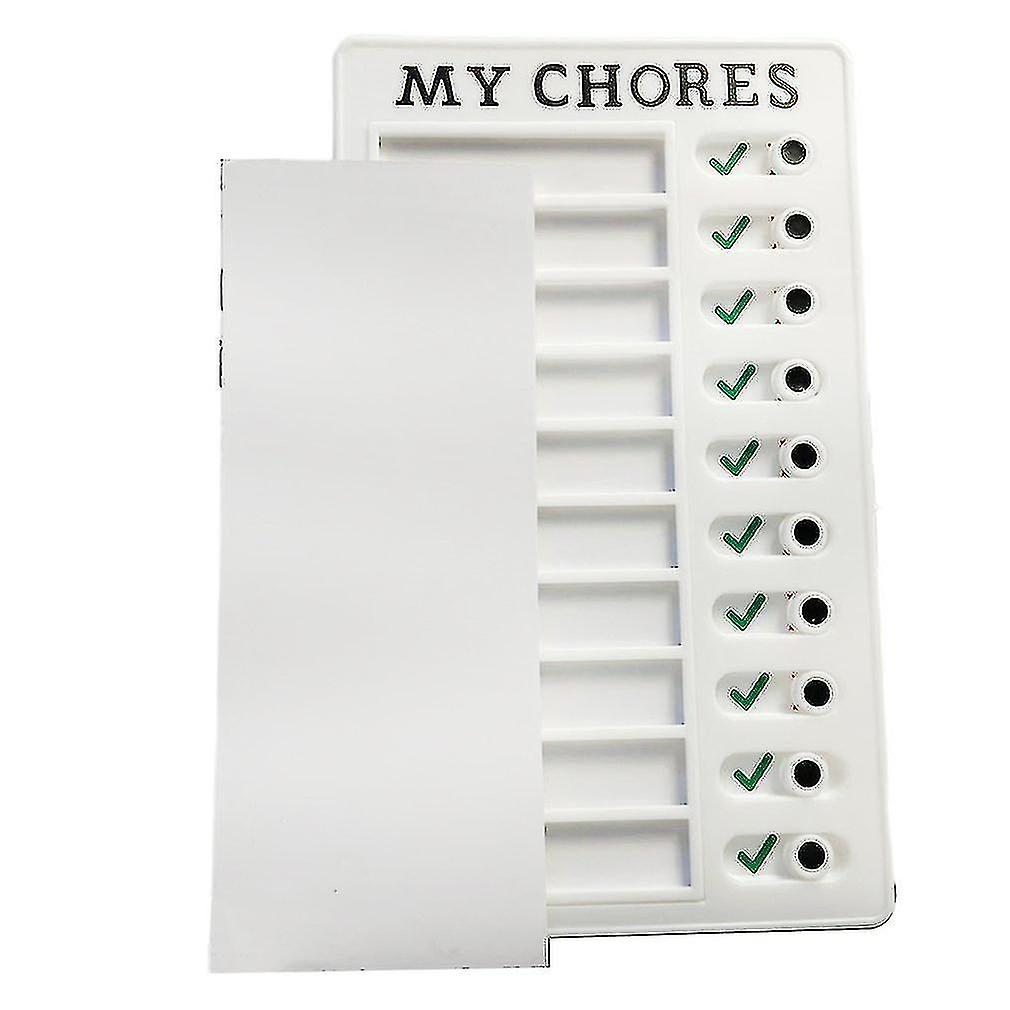 Memo Plastic Board Chore Chart Reusable Checklist，my Chores Checklist Daily Planner (1set)