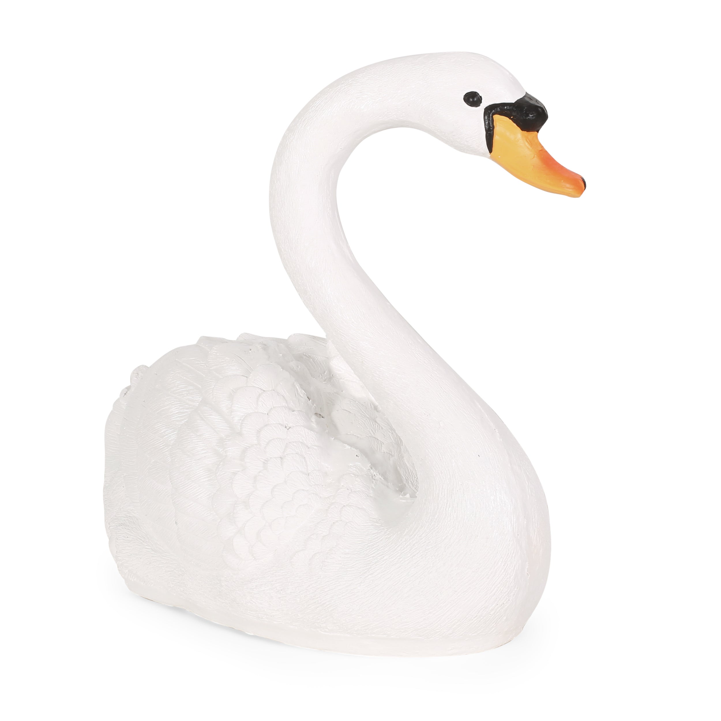 Twete Outdoor Swan Garden Statue, White