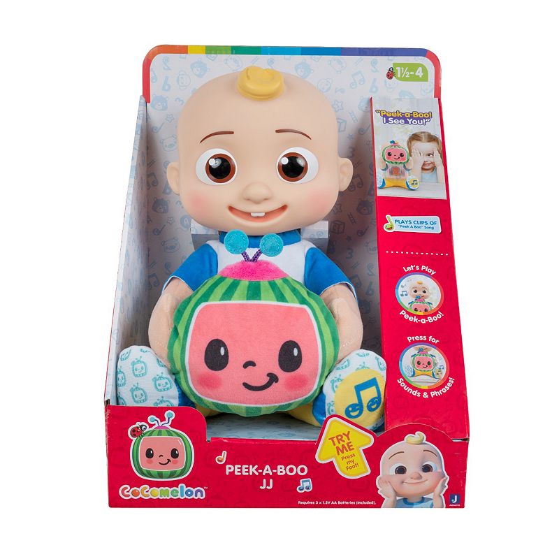 Cocomelon Peek-a-Boo JJ Singing Doll Plush